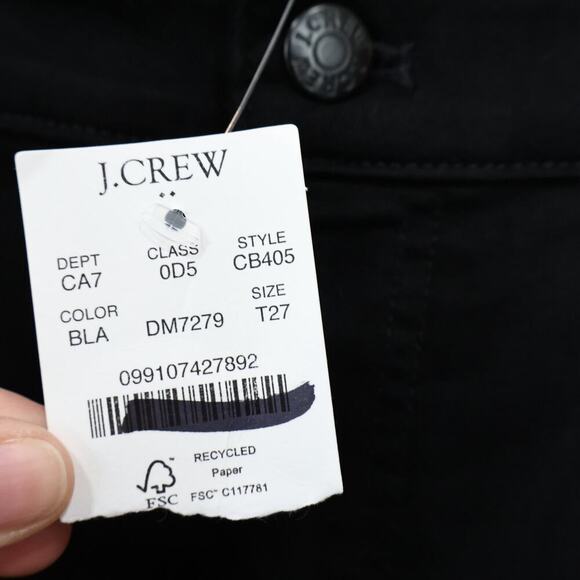 J.Crew Curvy Essential Straight Jean All-day Stretch Black Size 27 Tall NWT - Picture 5 of 8
